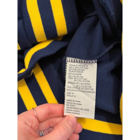 University Of Michigan Wolverines Track Jacket M Stripe Rib Officially Licensed - Picture 8 of 9
